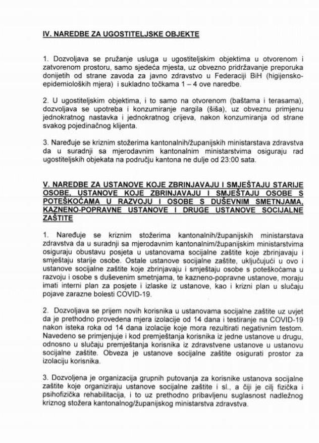 Nredba Federalnog kriznog štaba ponovljena i u novembru ove godine zabranjuje konzumiranje nargile u kafiću