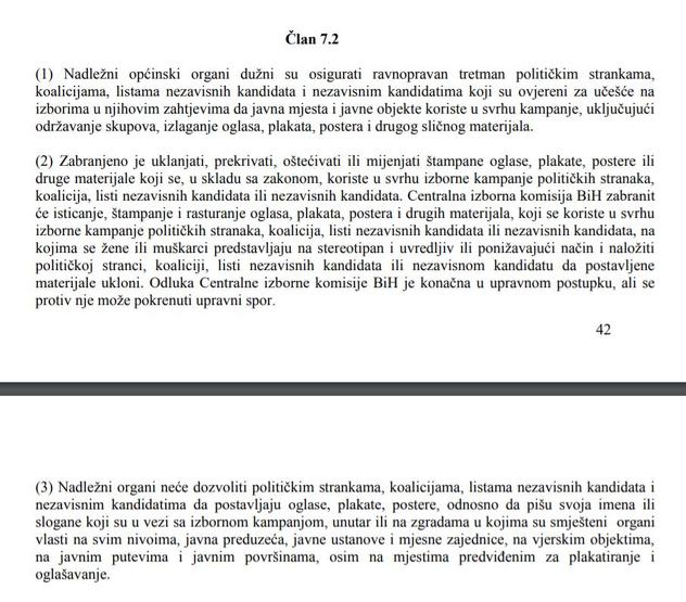 Član 7.2 Izbornog zakona BiH