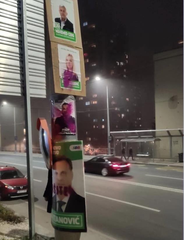 U Sarajevu KJKP rad uklanja plakate ako to ne urade političke stranke
