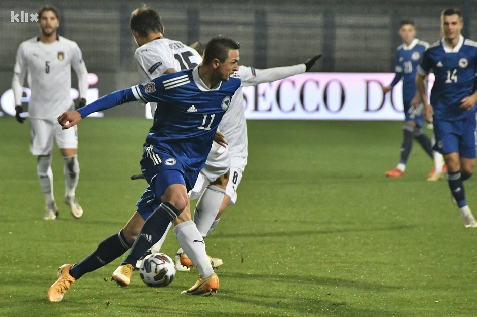 Prevljak je imao veliku šansu, ali je Donnarumma odbranio (Foto: I. Š./Klix.ba)