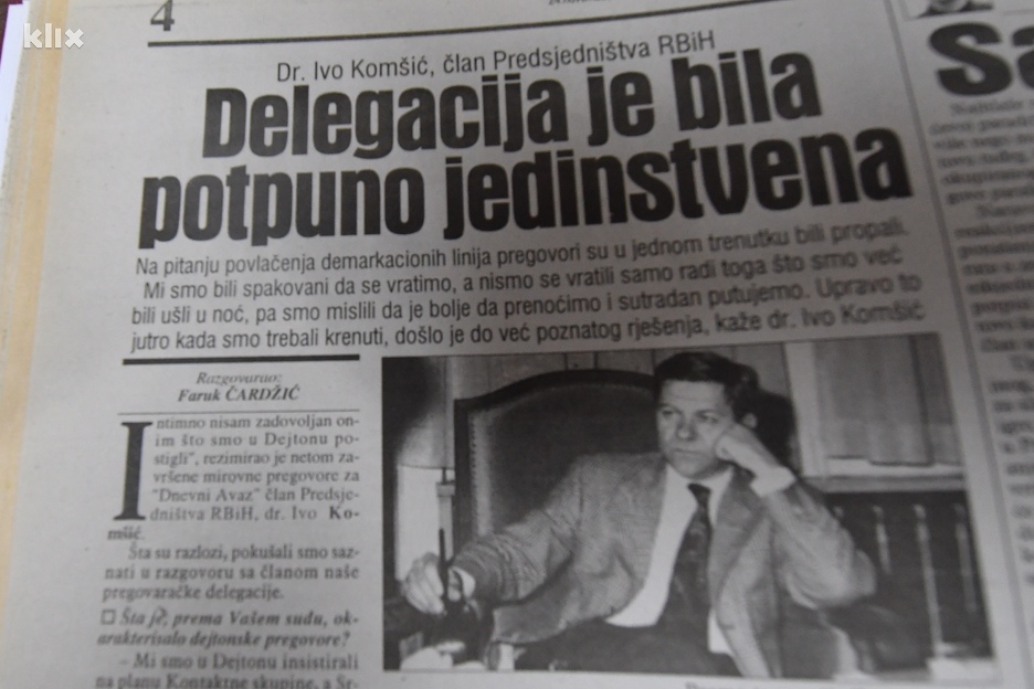 Ivo Komšić za Dnevni avaz (Foto: D. Ć./Klix.ba)