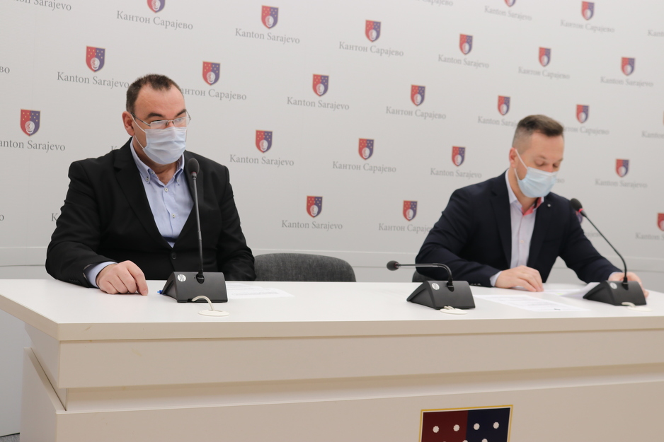 Članovi Kriznog štaba Rusmir Baljić i Kemal Beganović