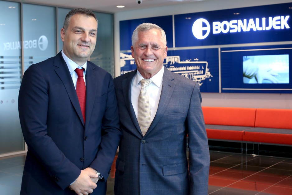Nedim Uzunović, generalni direktor Bosnalijeka i David Grange, savjetnik Uprave Bosnalijeka
