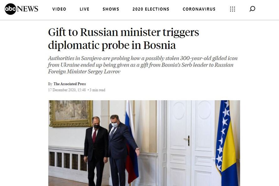O slučaju piše i ABC News