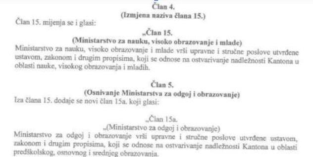 Izmjene i dopune Zakona u članu 15.