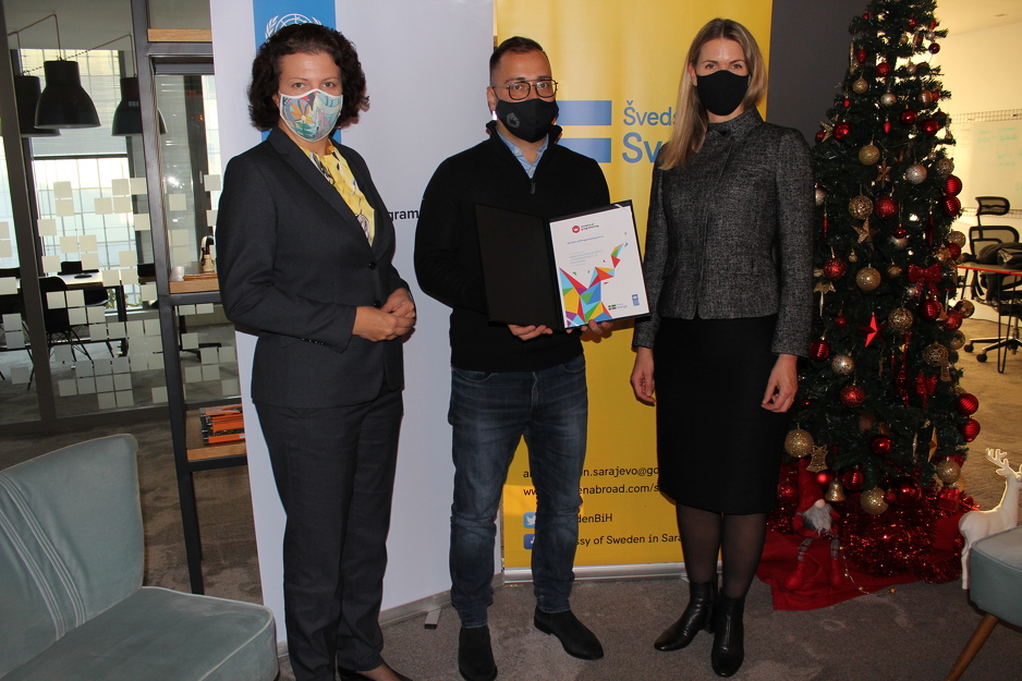Steliana Nedera, Faris Začina i Johanna Strömquist (Foto: UNDP)