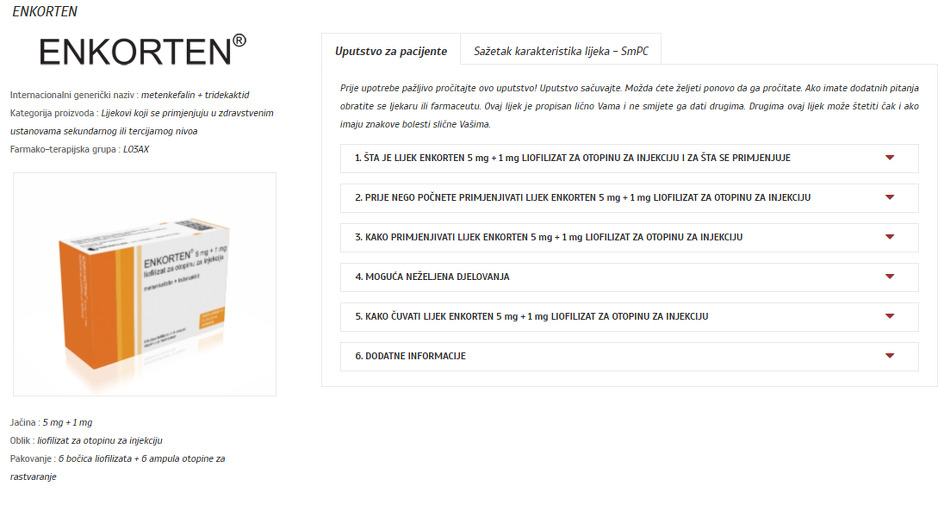 Enkorten se pokazao kao efikasan i siguran lijek