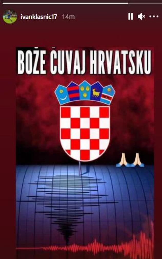 Objava Ivana Klasnića na Instagramu