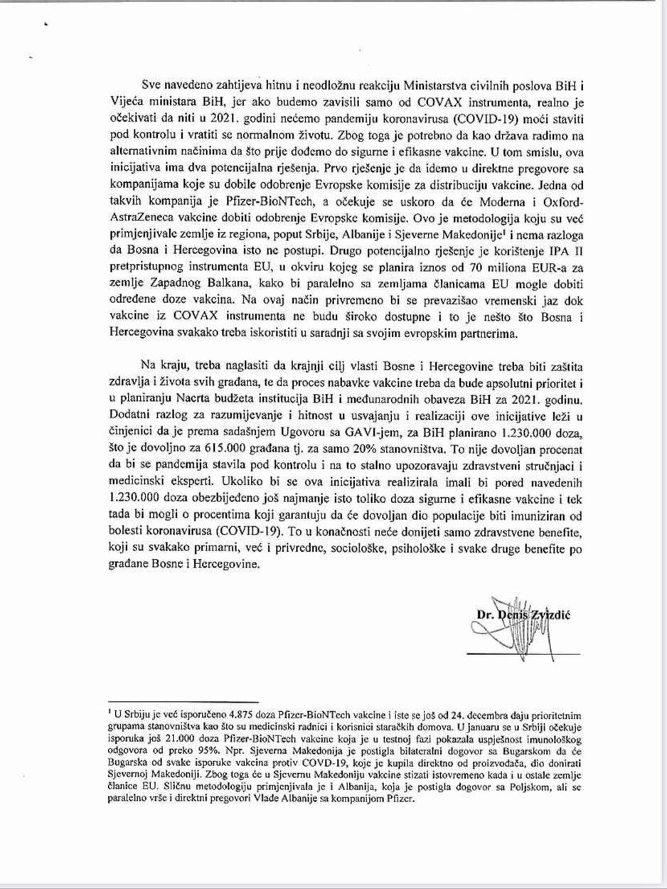Poslanička inicijativa Denisa Zvizdića