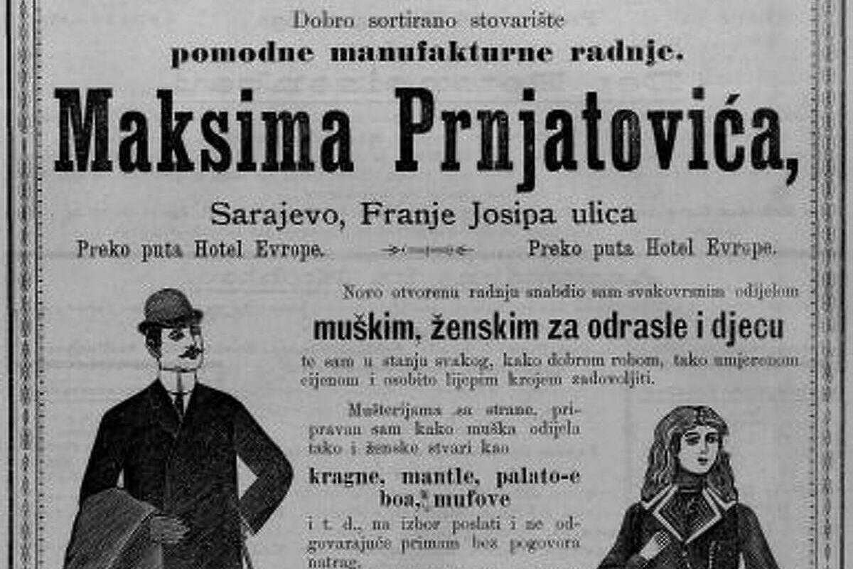 Reklama Maksima Prnjatovića (Foto: Historijski arhiv Sarajevo)