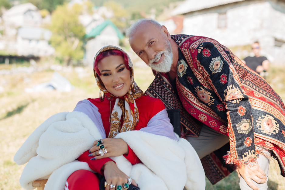 Senidah i Dino Merlin na snimanju spota (Foto: Aida Redžepagić)