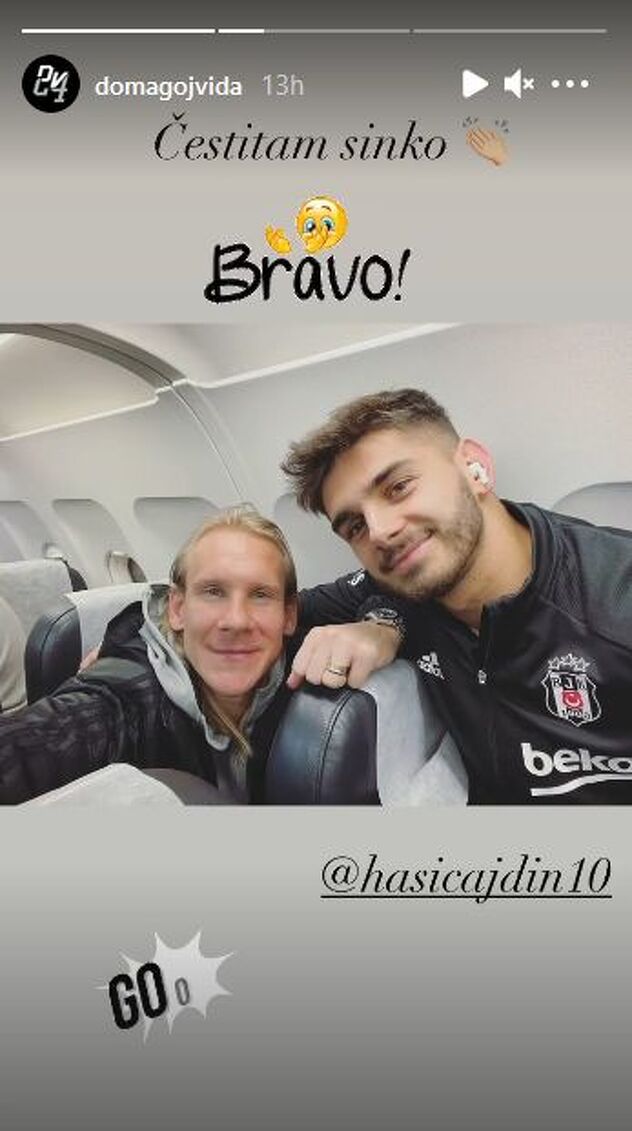 Vida i Hasić dijele svlačionicu u Bešiktašu (Foto: Instagram)