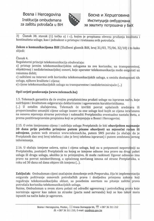 ombudsman za zaštitu potrošača u BiH