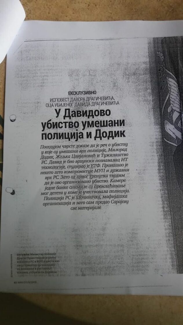 Kopija dijela teksta iz nedeljnika NIN