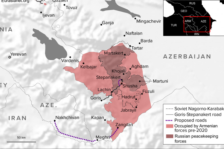 Nova cestovna infrastruktura trebala bi povezati Azerbejdžan i autonomnu regiju na jugu (Foto:Twitter)
