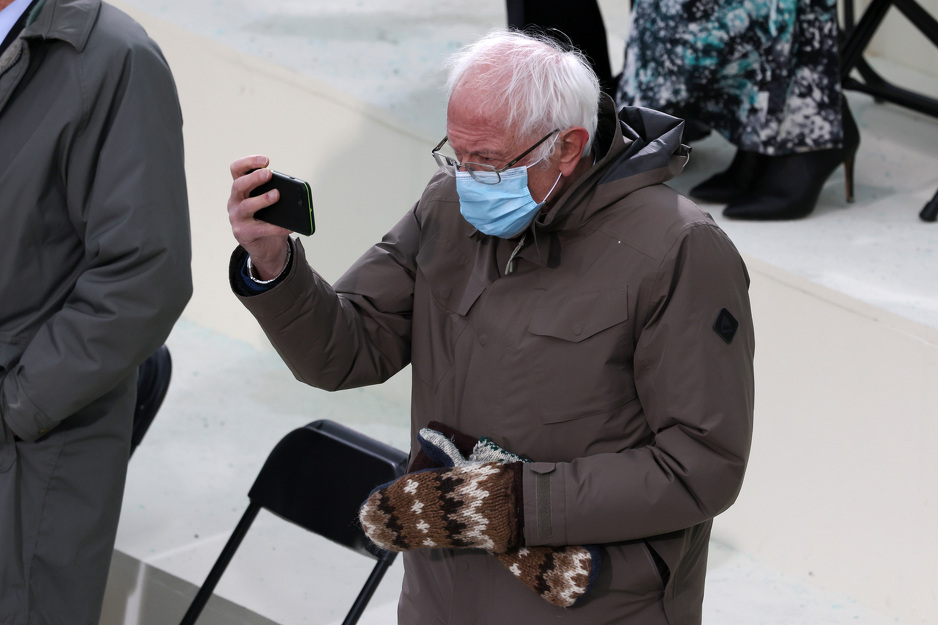Sanders na inauguraciji Joea Bidena (Foto: EPA-EFE)