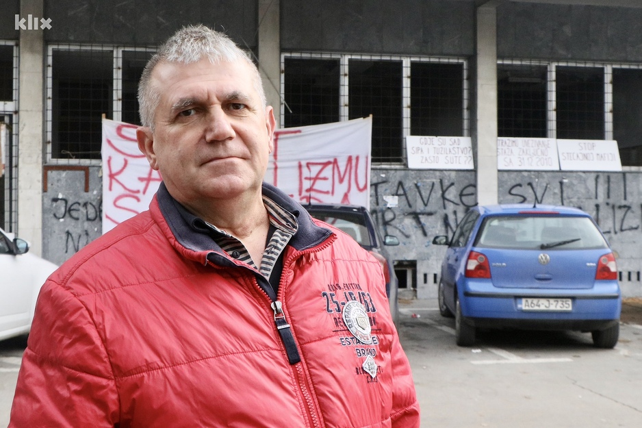 Sindikalista iz Tuzle Sakib Kopić (Foto: A. K./Klix.ba)