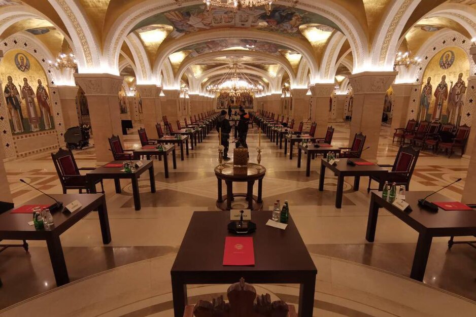 Sve spremno za glasanje u Hramu svetog Save (Foto: Twitter)