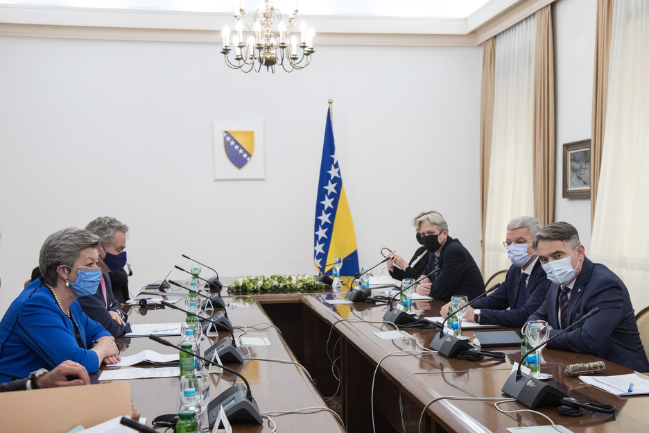 S današnjeg sastanka (Foto: Predsjedništvo BiH)