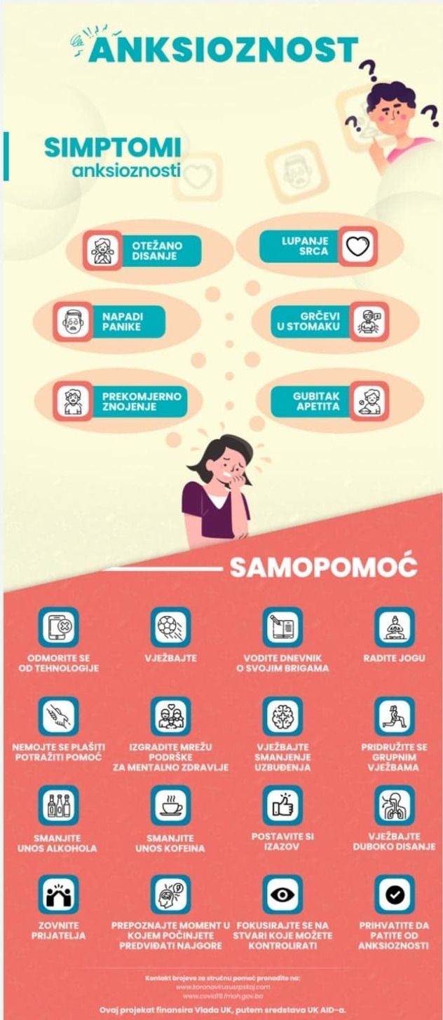 Prepoznajte simptome anksioznosti kako bi znali kako si pomoći