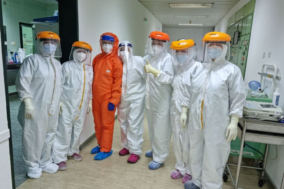 Ekipa ljekara i medicinara u novom Posebnom respiratornom centru