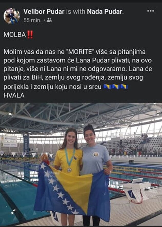 Status Velibora Pudara na Faceooku (Foto: Screenshot)