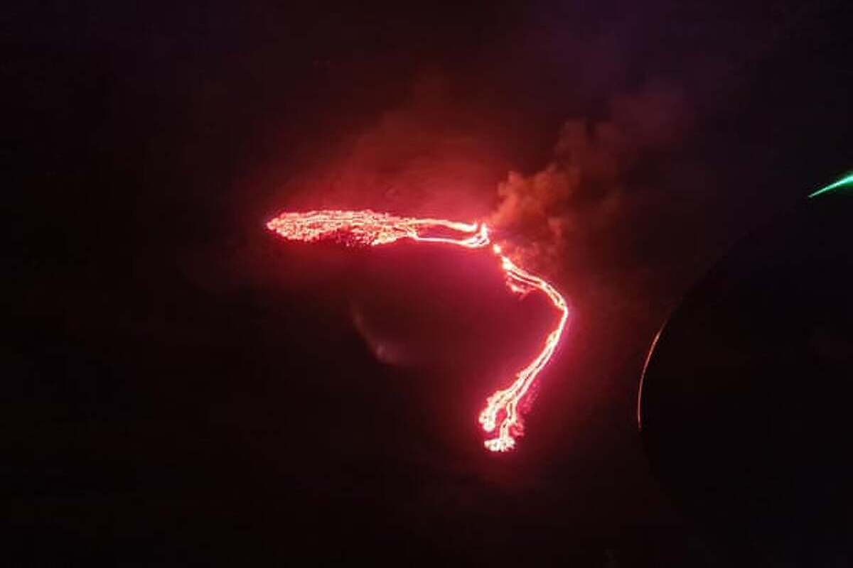 Erupcija vulkana u Fagradalsfjallu  (Foto: Icelandic Meteorological Office/Twitter)