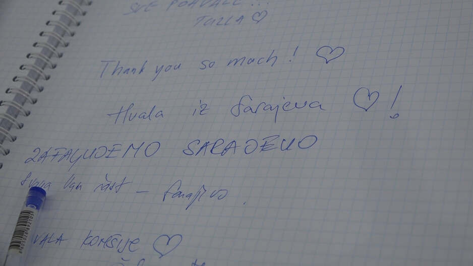 Poruka iz knjige utisaka (Foto: Dejan Kožul)