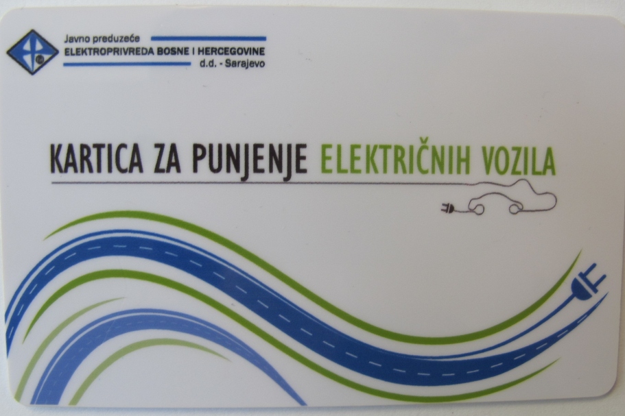 Kartica za punjenje vozila (Foto: EP BiH)