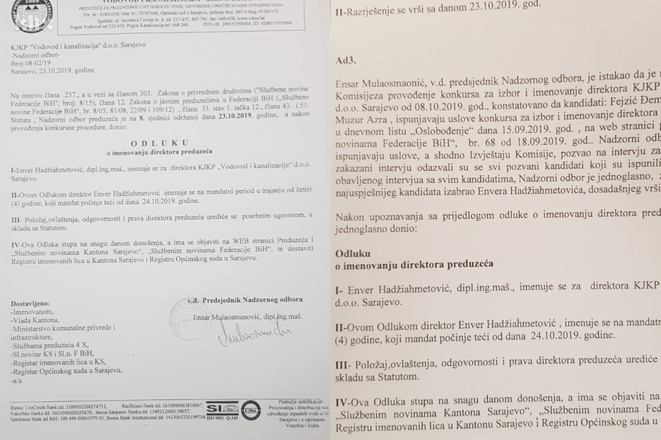 Ugovor za koji Hadžiahmetović tvrdi da je potpisao (Foto: Klix.ba)