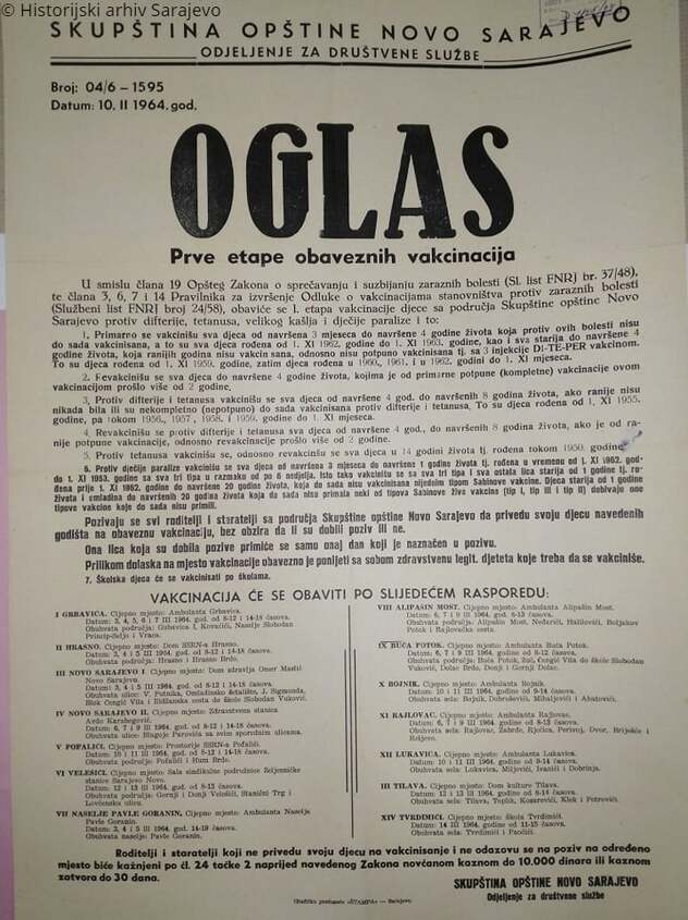 Oglas iz 1964. godine, Foto: Historijski arihiv (Facebook)
