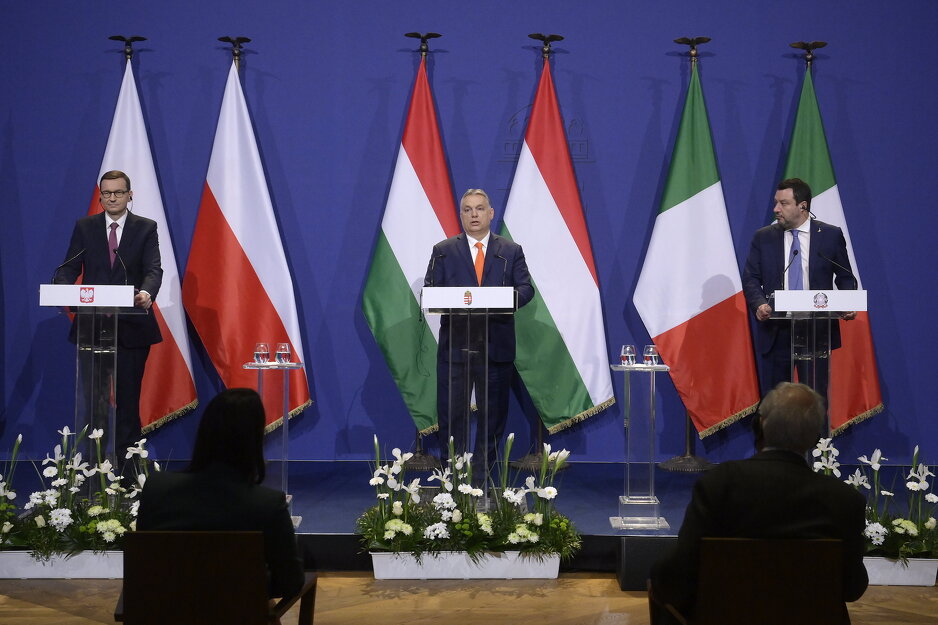 Morawiecki, Orban i Salvini (Foto: EPA-EFE)