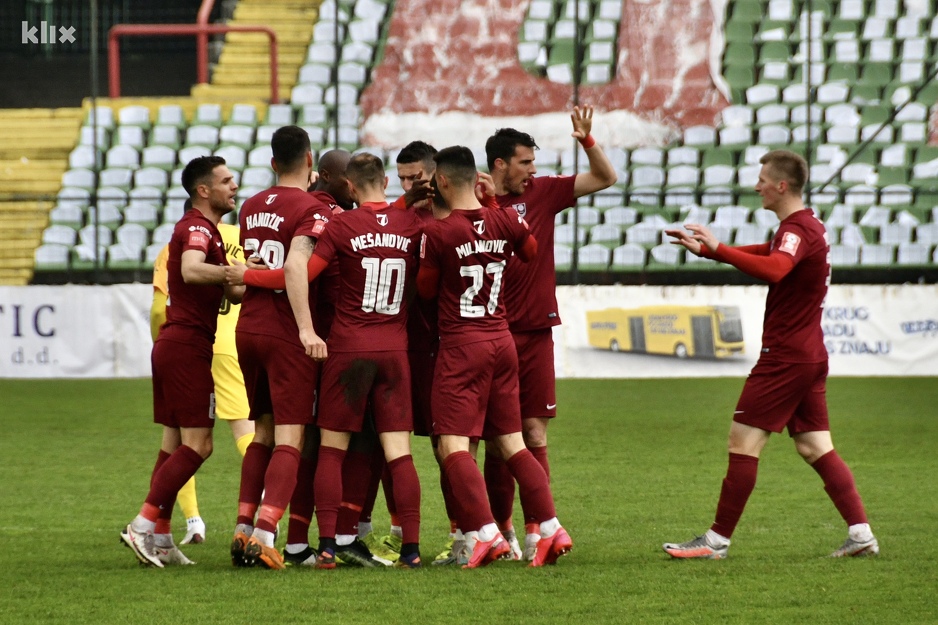 Slavlje igrača Sarajeva nakon postignutog gola (Foto: D. S./Klix.ba)