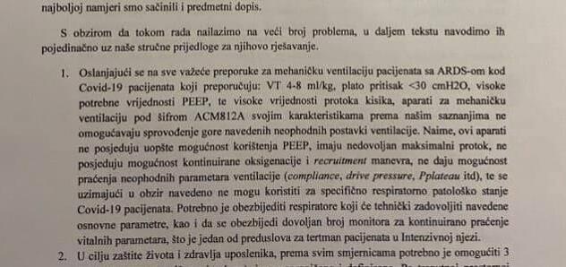 Pomenuta tačka pisma za koje su uposlenici KCUS-a kazali da je autentično