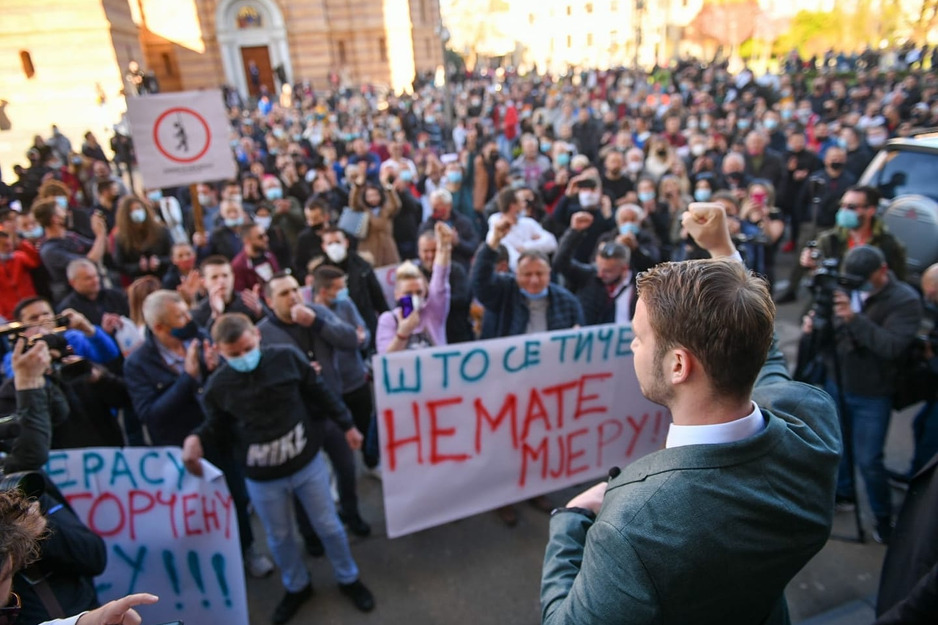 Protestu ugostitelja pridružio se i gradonačelnik Draško Stanivuković (Foto: Facebook)