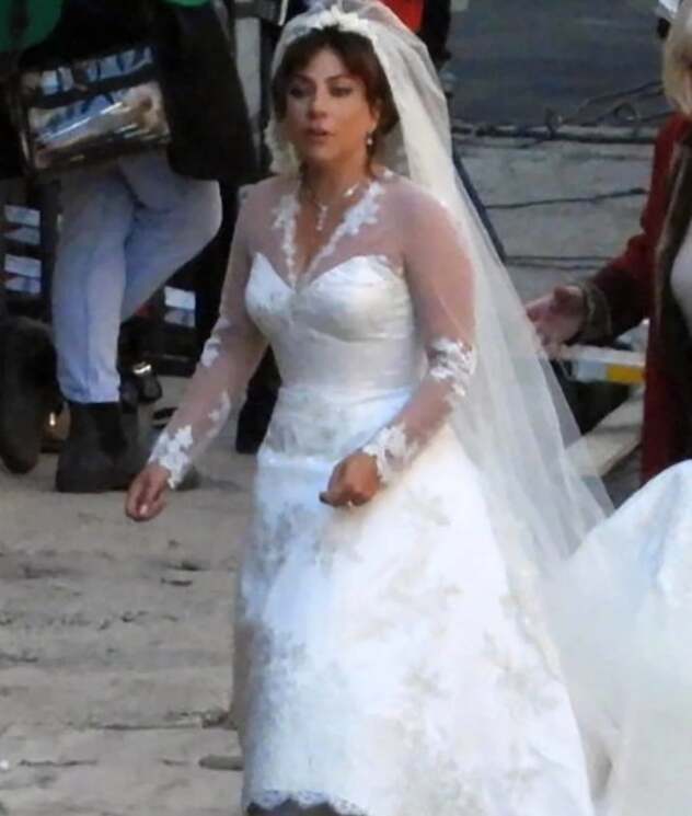 Lady Gaga na setu filma