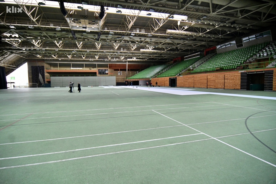 Sarajevska dvorana Zetra se priprema za masovnu vakcinaciju protiv koronavirusa (Foto: D. S./Klix.ba)