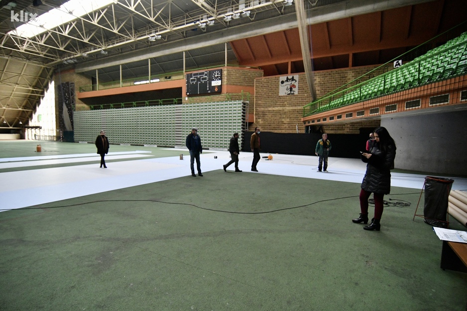 Sarajevska dvorana Zetra se priprema za masovnu vakcinaciju protiv koronavirusa (Foto: D. S./Klix.ba)