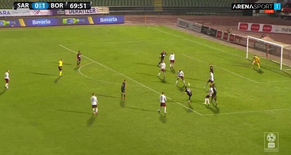 Trenutak kada je Zakarić postigao drugi gol za Borac