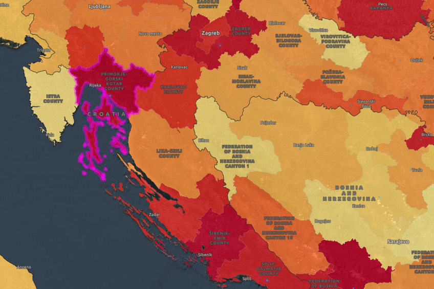 Primorsko-goranska županija u Hrvatskoj (Foto:WHO)