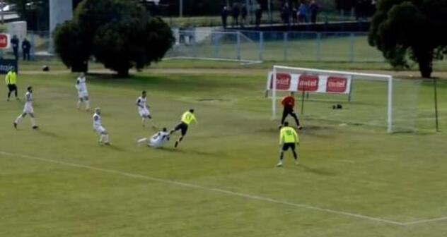 Trenutak kada je Štilić postigao gol za vodstvo Željezničara