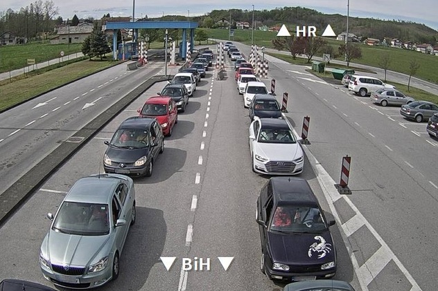 Granični prijelaz u Velikoj Kladuši (Screenshot: BIHAMK)