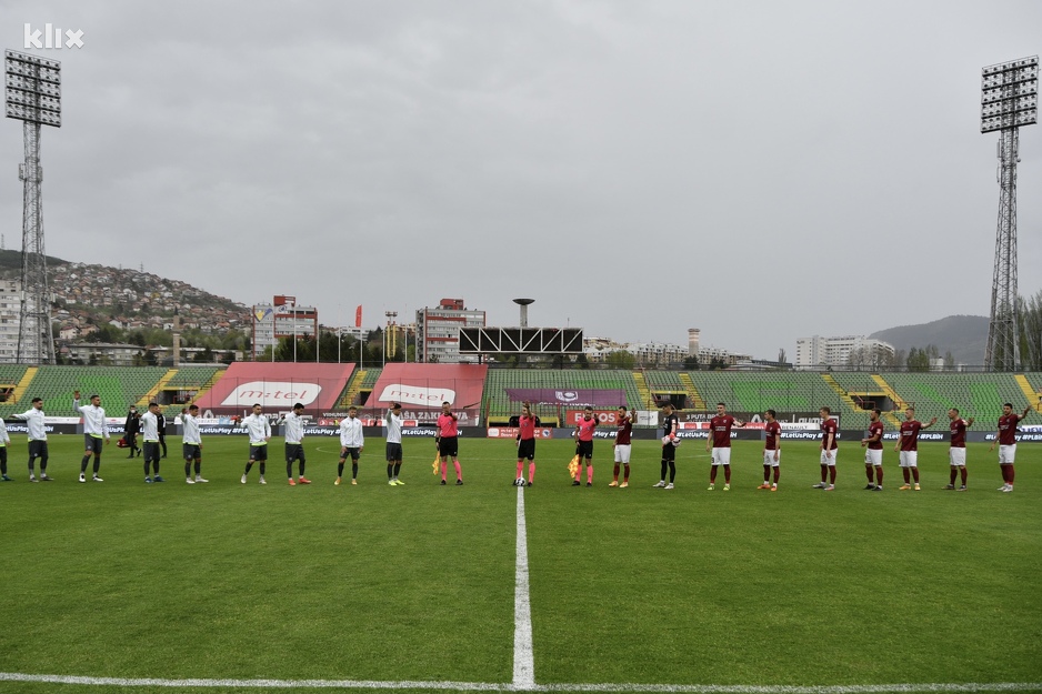Sve je spremno za početak utakmice između Sarajeva i Željezničara (Foto: I. Š./Klix.ba)