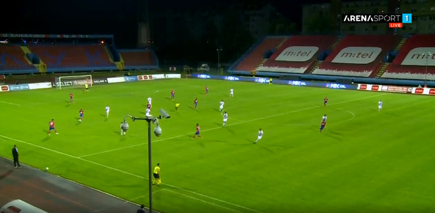 Trenutak kada su gostujući igrači tražili nedozvoljenu poziciju Vranješa koji je u nastavku akcije pogodio za 2:1