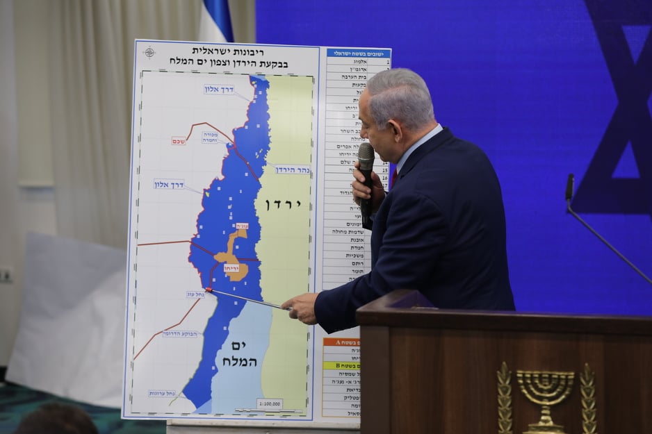 Netanyahu objašnjava plan aneksije Zapadne obale (Foto: EPA-EFE)