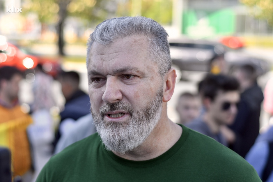 Sanin Musa, jedan od organizatora protesta (Foto: T. S./Klix.ba)