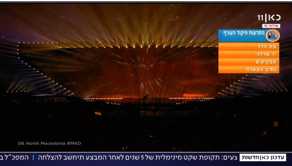 Alarmi za evakuaciju (desno) tokom Eurosonga (Foto:Twitter)