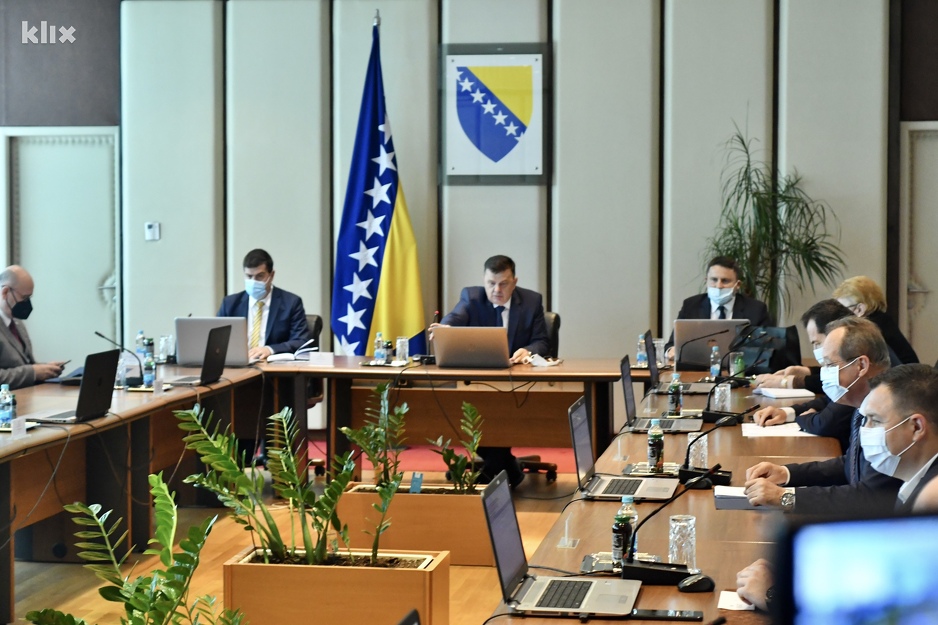 Današnja sjednica Vijeća ministara BiH (Foto: T. S./Klix.ba)