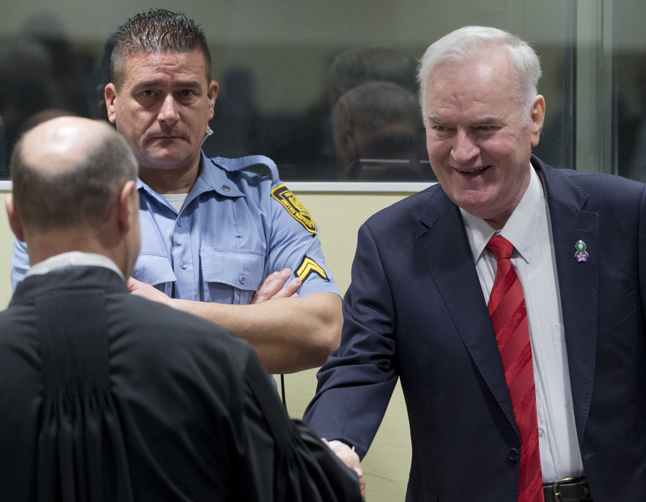 Mladić tokom izricanja prvostepene presude (Foto: EPA-EFE)