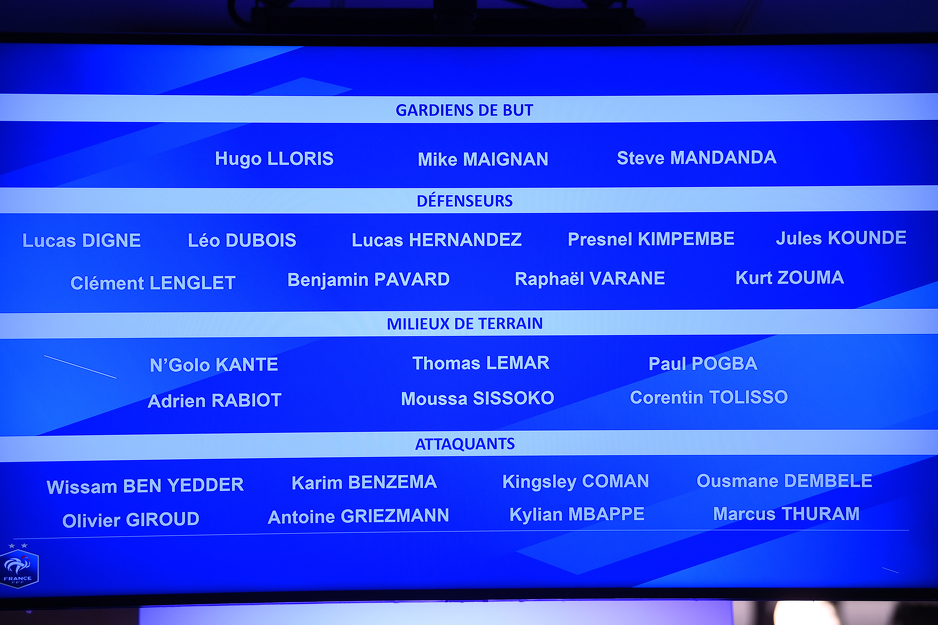 Roster reprezentacije Francuske za Euro 2020 (Foto: EPA-EFE)